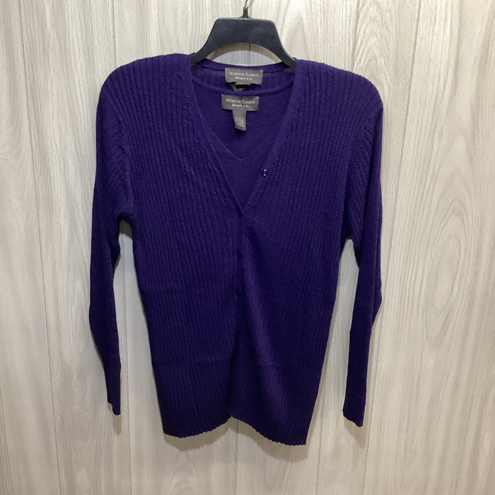 WORKING CLASSICS Women's (Size 18/20) 2PB Sweater Set‎ Long Sleeve Button Down